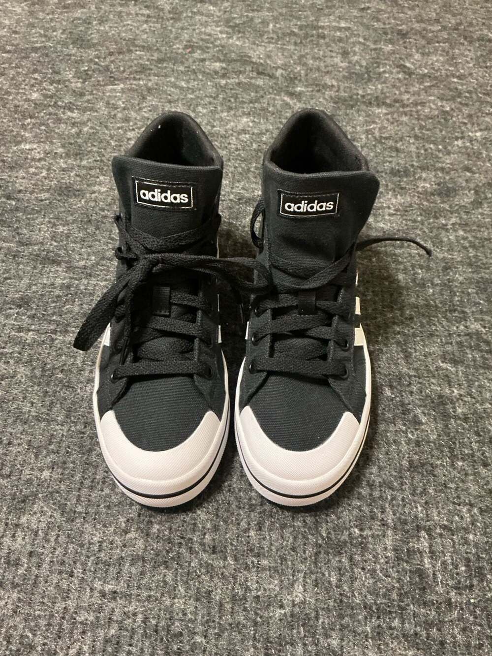 Adidas Bravada 2.0 Mid Platform Shoes Womens Size 6 Black & White